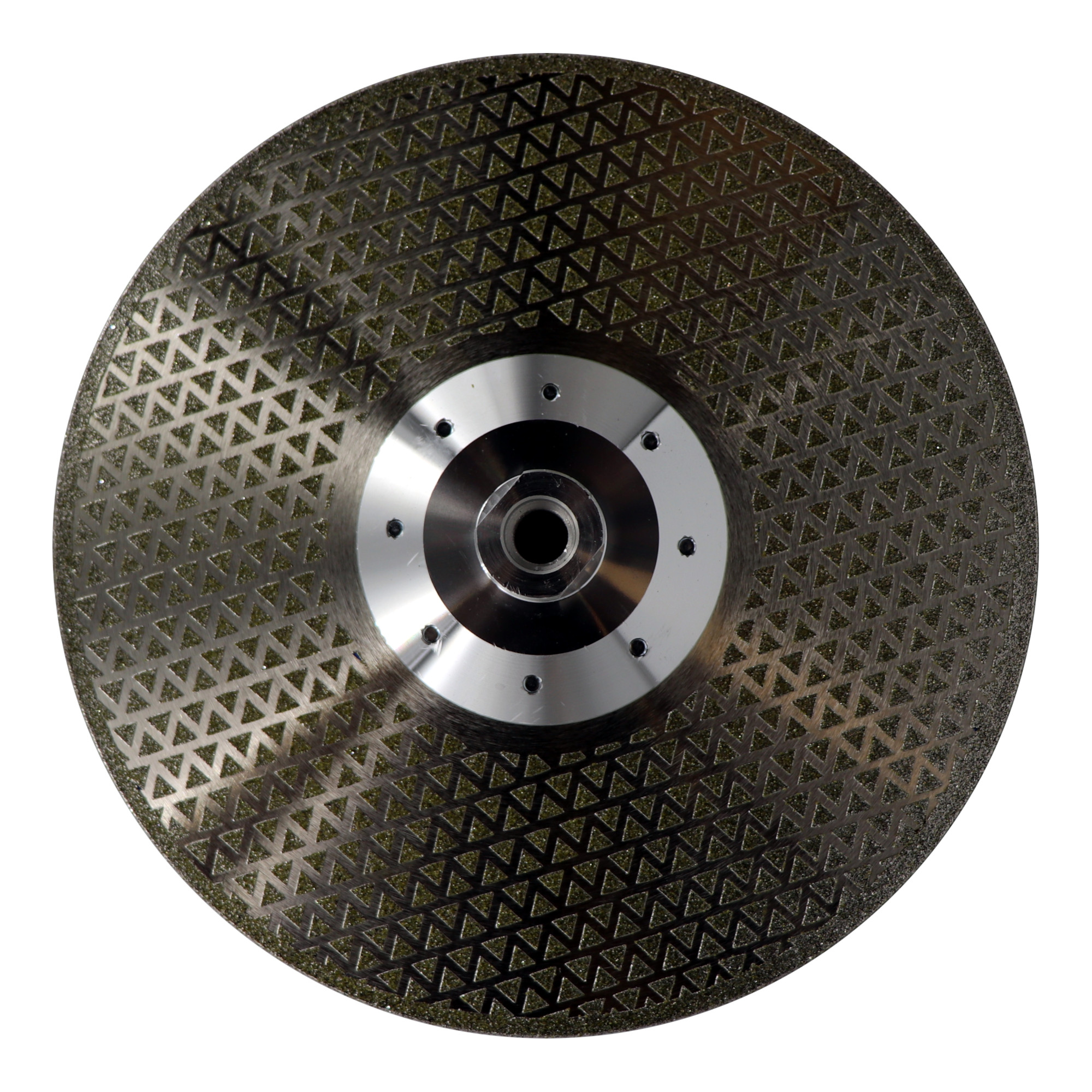 Алмазный диск Hilberg Super Ceramic Flange 230 × M14, HM516 — оборотная сторона диска с фланцем