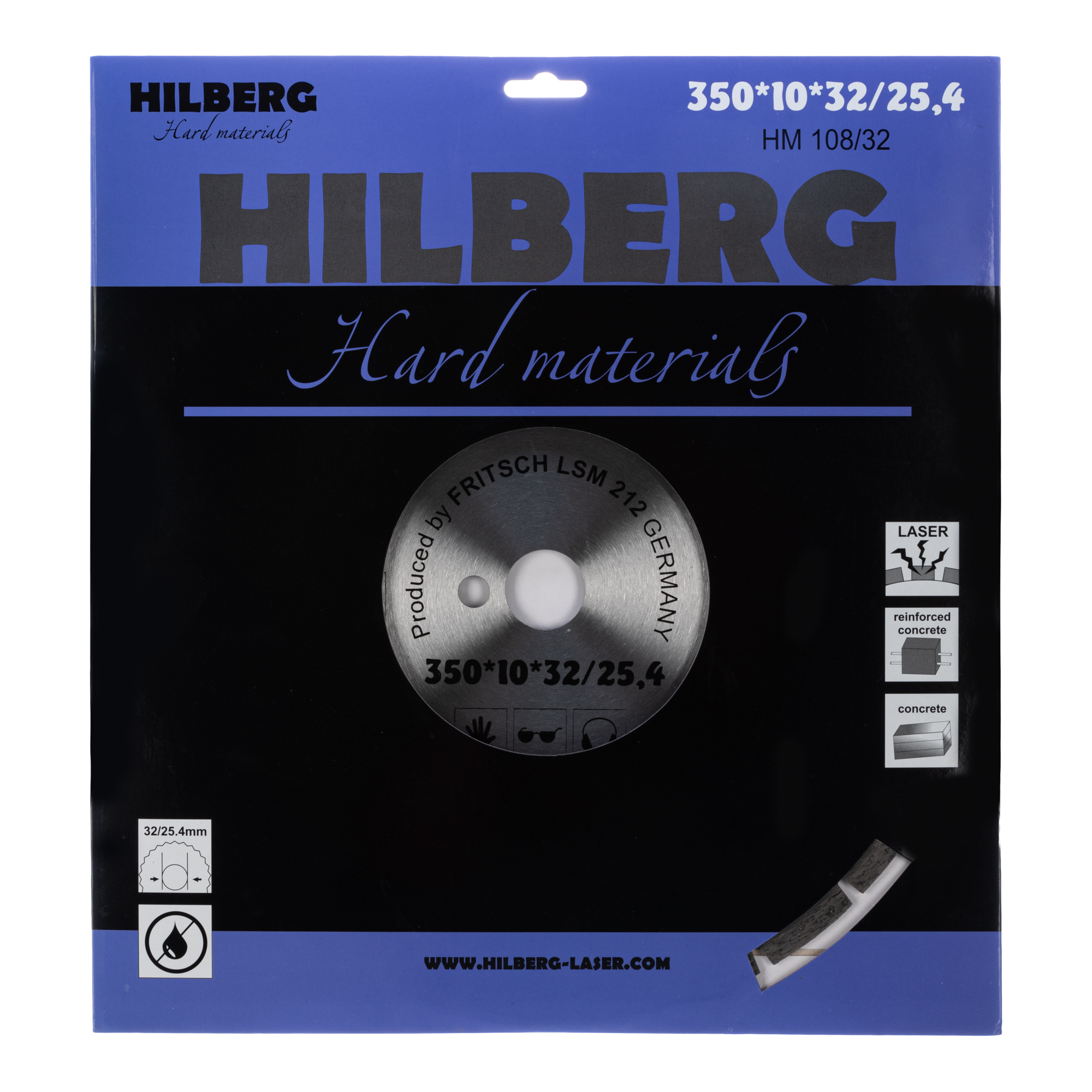 Алмазный диск Hilberg Hard Materials Laser 350 × 32 мм, HM108/32 — дополнительное фото 2