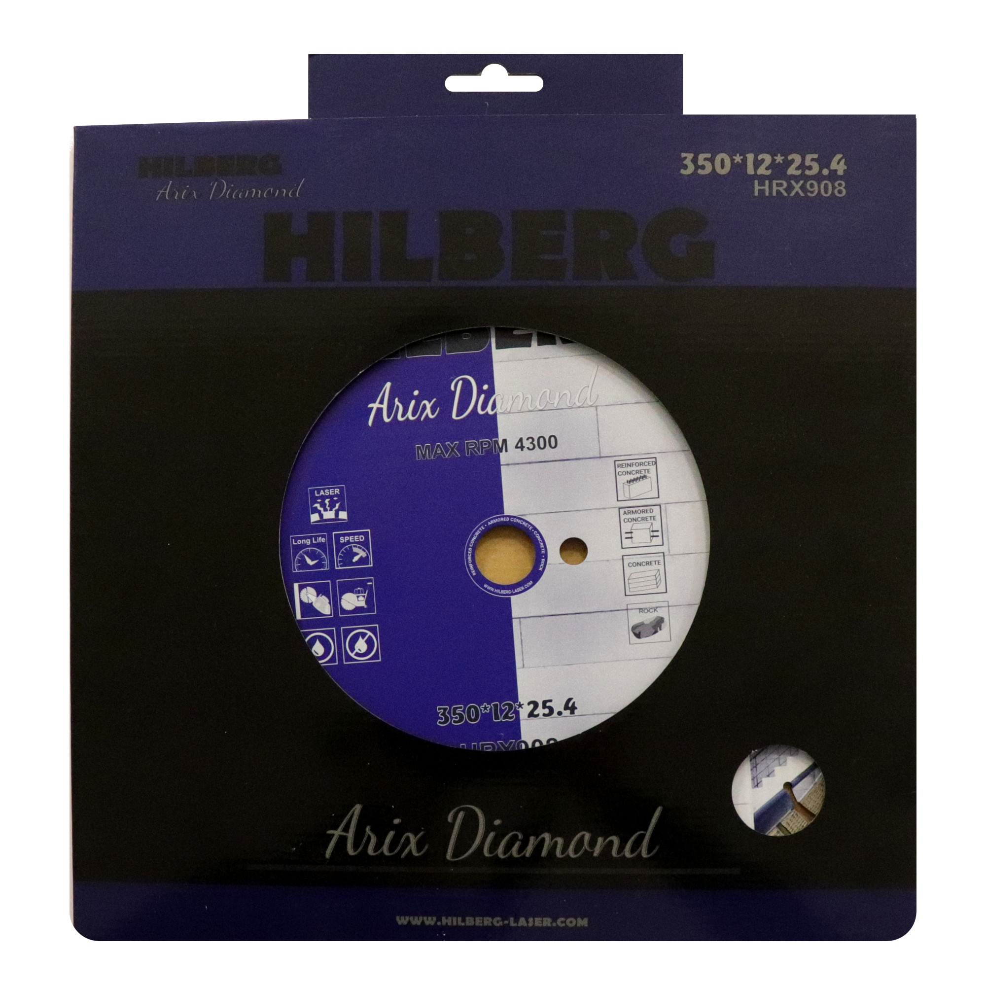 Алмазный диск Hilberg Arix Diamond 350 × 25,4 мм, HRX908 — дополнительное фото 2