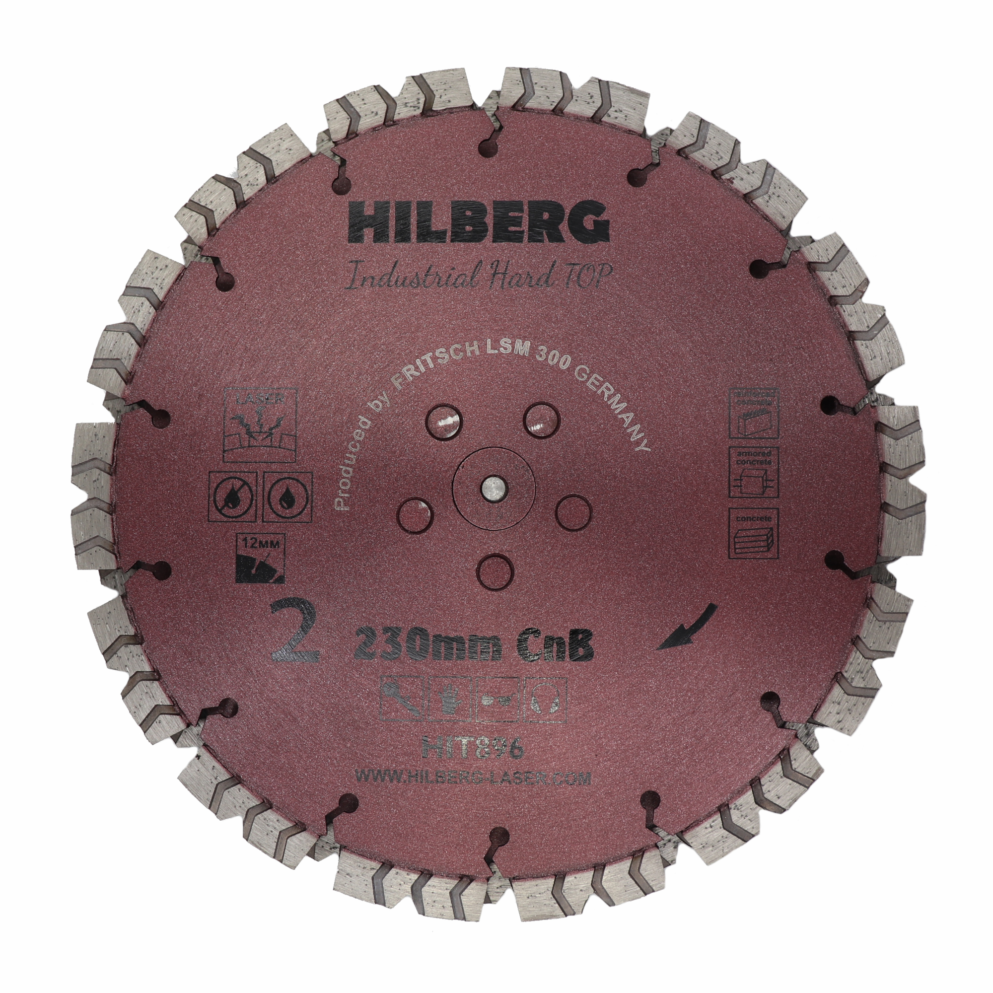 Комплект алмазных дисков Hilberg Industrial Hard Top CnB Laser 230 мм, 2 шт., HIT896 — дополнительное фото 2