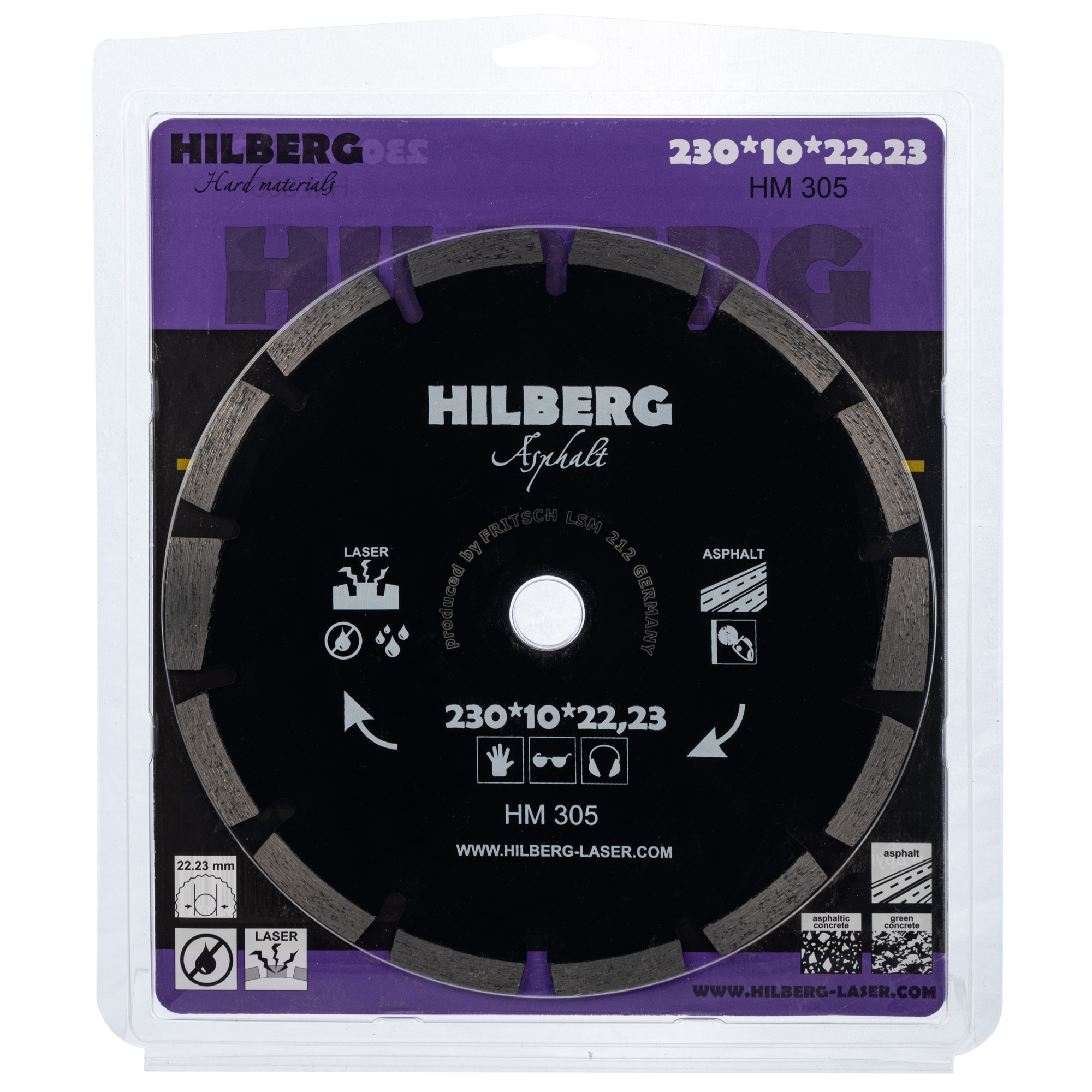 Алмазный диск Hilberg Hard Materials Laser Asphalt 230 × 22,23 мм, HM305 — дополнительное фото 2