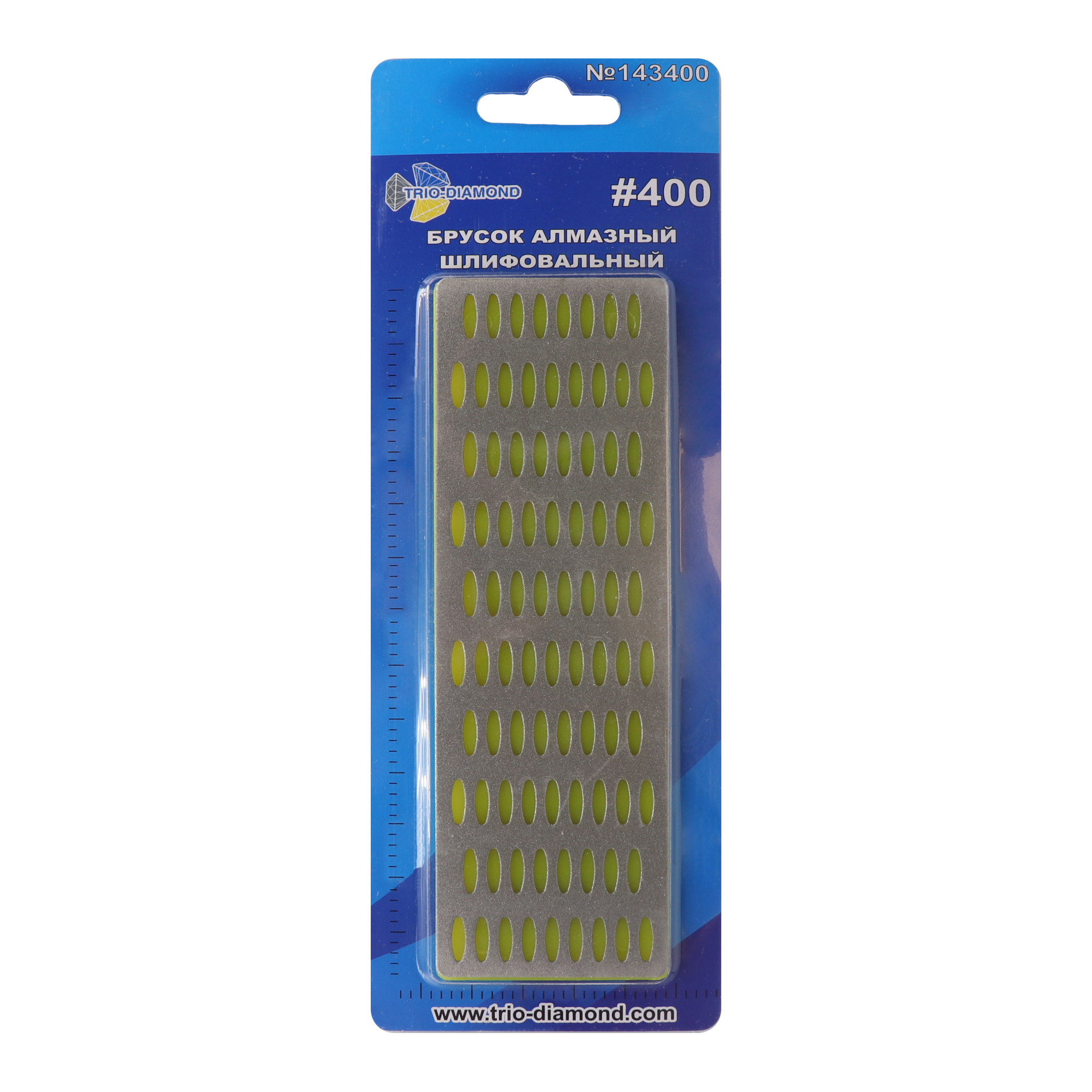 Алмазный шлифовальный брусок Trio-Diamond 150×50 мм, зернистость 400, 143400 — дополнительное фото 2