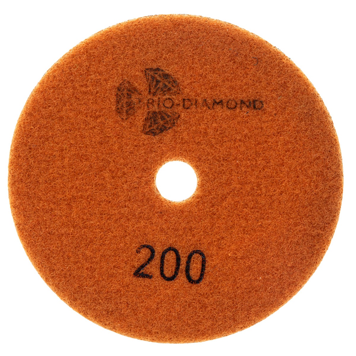 Гибкий алмазный круг Trio-Diamond 125 мм, сухой, зернистость 200, 370200 — обратная сторона с маркировкой зернистости