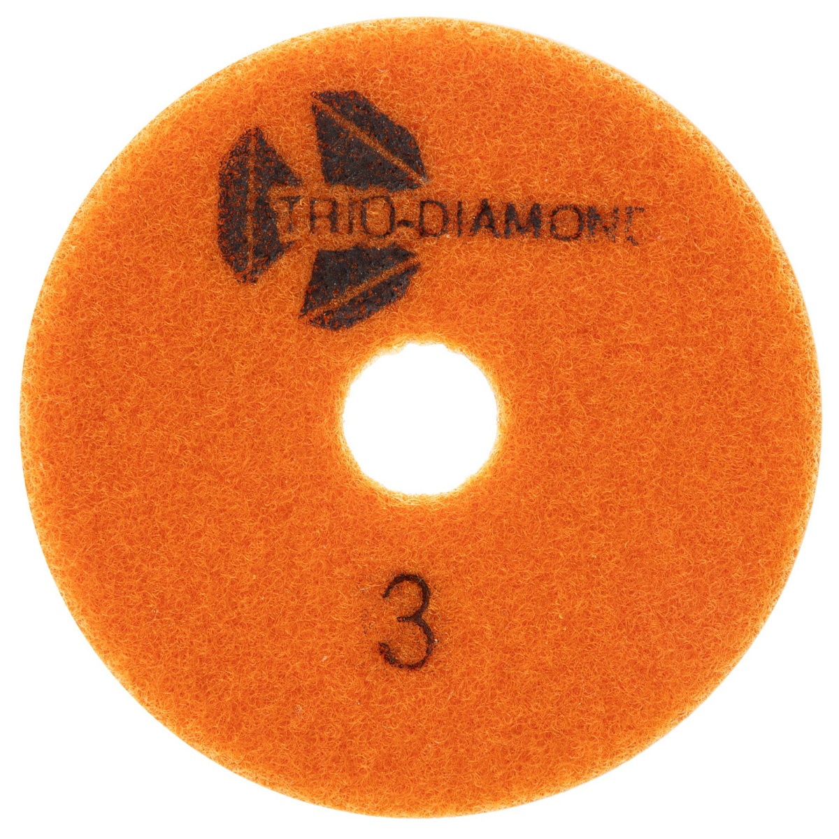 Гибкий алмазный круг Trio-Diamond Четыре Шага 100 мм, шаг 3, 500300 — обратная сторона с маркировкой шага
