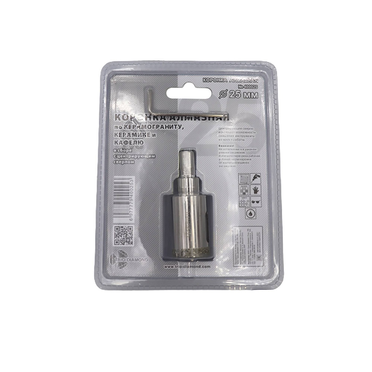 Trio-Diamond 400025, 25 мм — упаковка, обратная сторона