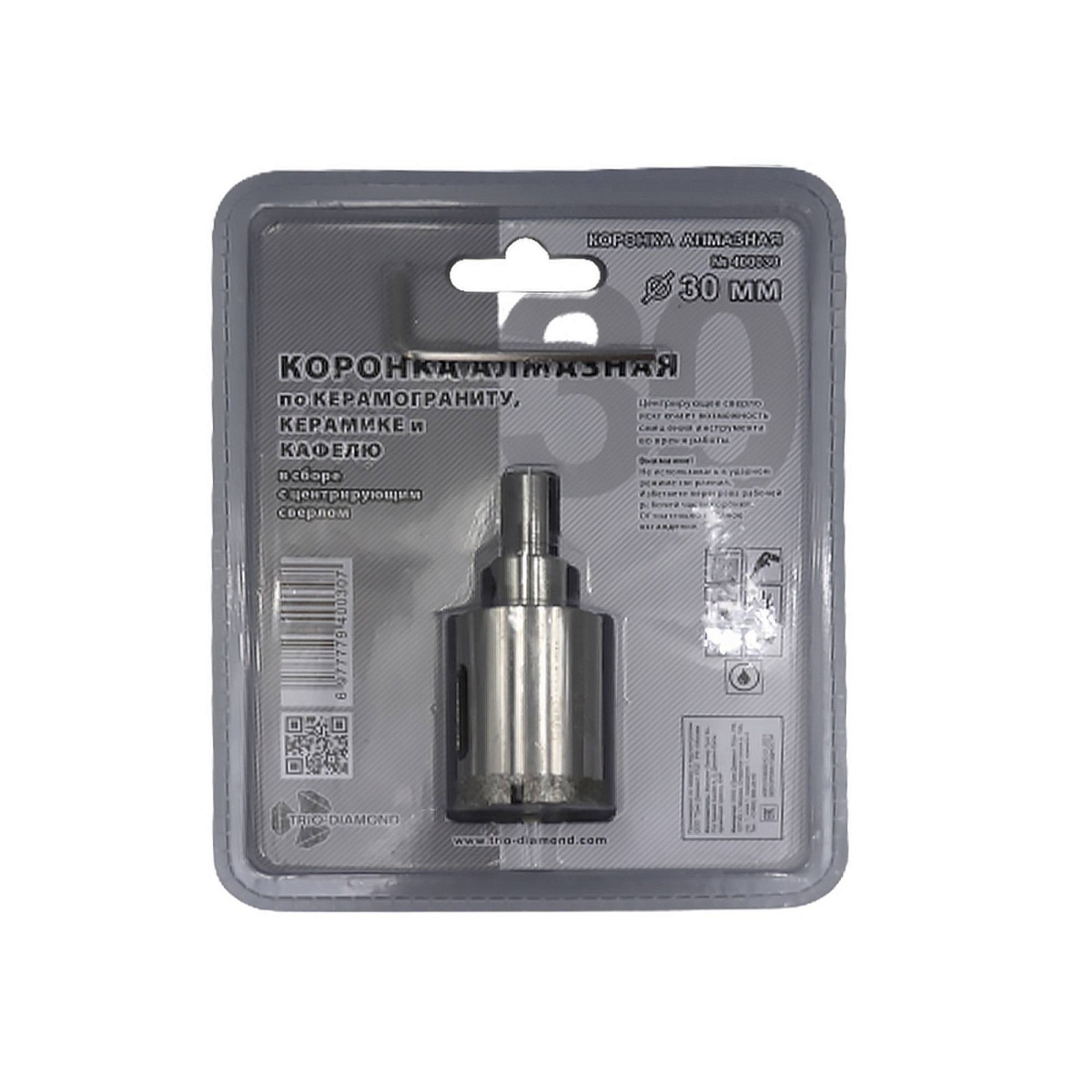 Trio-Diamond 400030, 30 мм — упаковка, обратная сторона