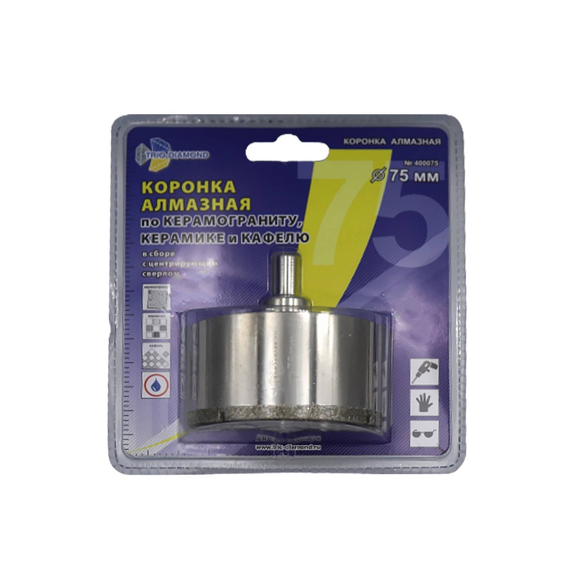 Trio-Diamond 400075, 75 мм — упаковка, лицевая сторона