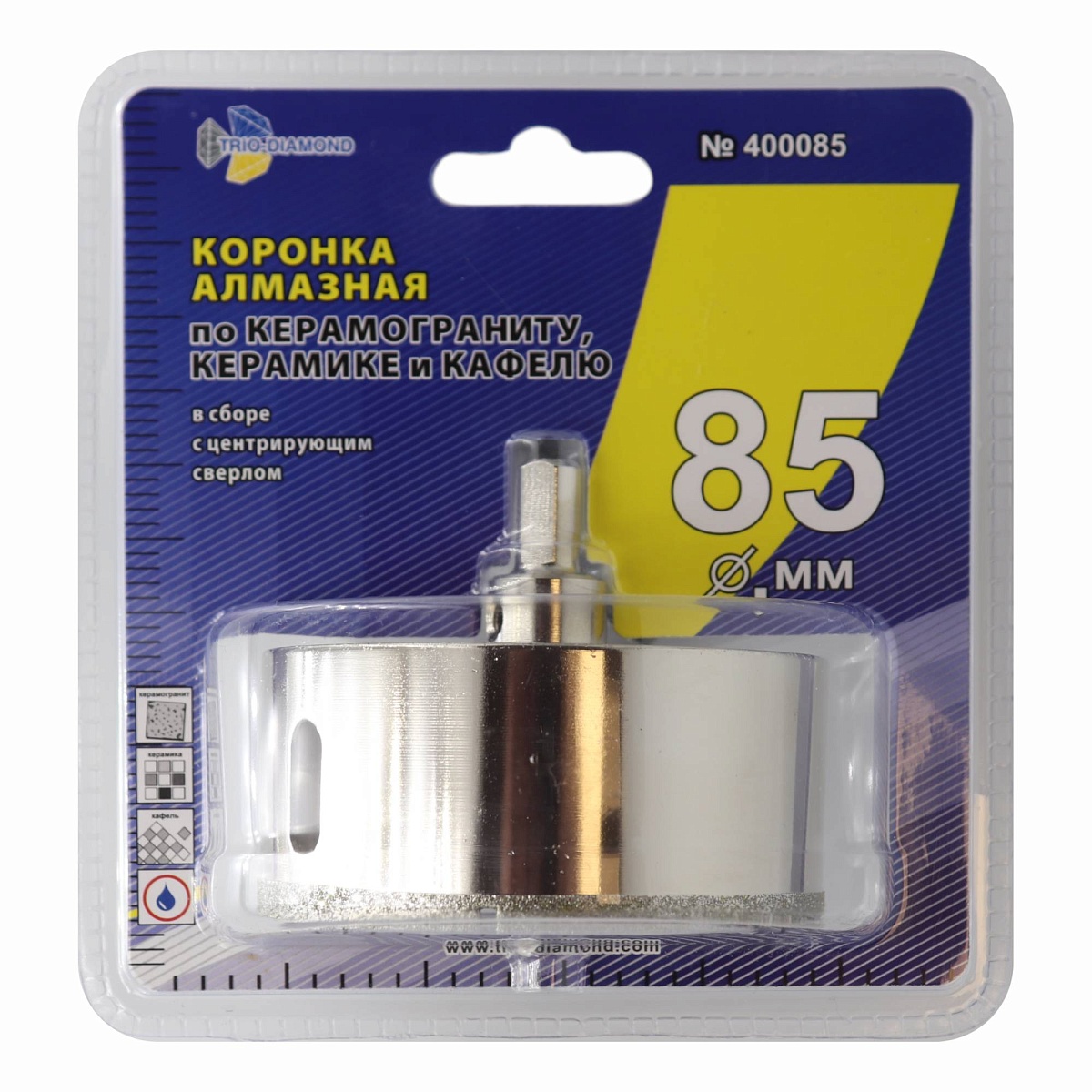 Trio-Diamond 400085, 85 мм — упаковка, лицевая сторона