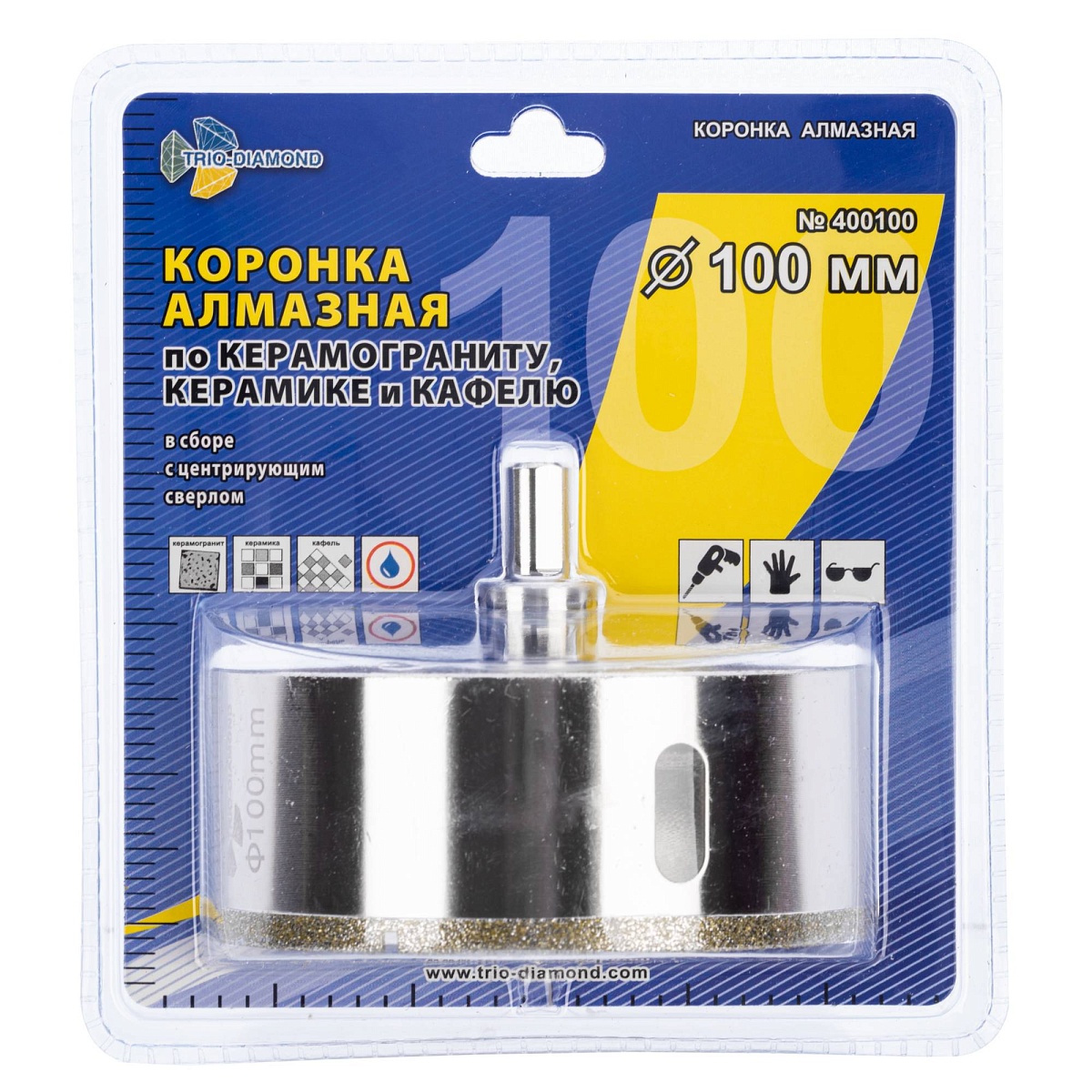 Trio-Diamond 400100, 100 мм — упаковка, лицевая сторона