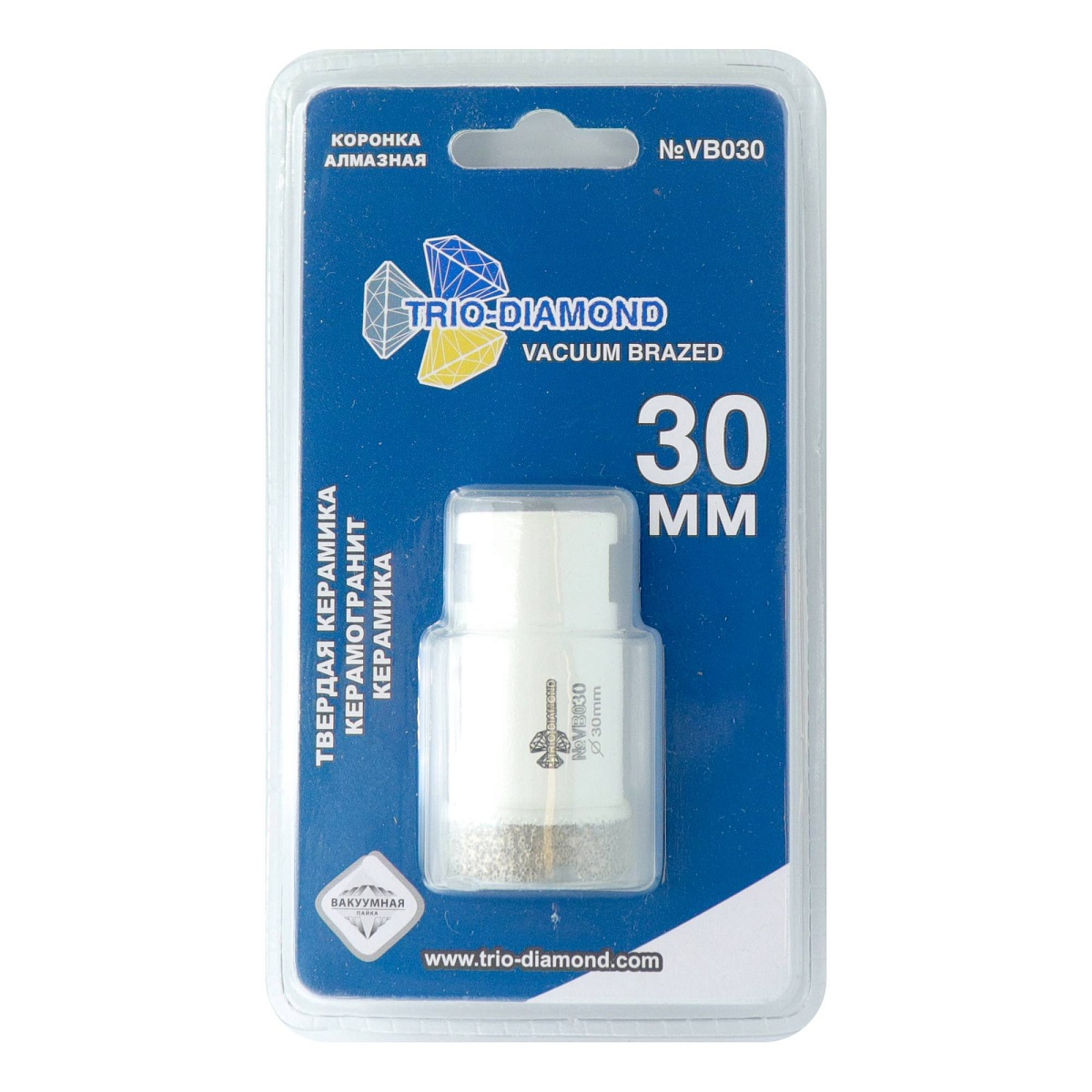Trio-Diamond VB030, 30 мм — коронка в упаковке