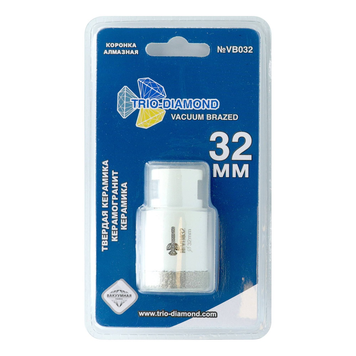 Trio-Diamond VB032, 32 мм — коронка в упаковке