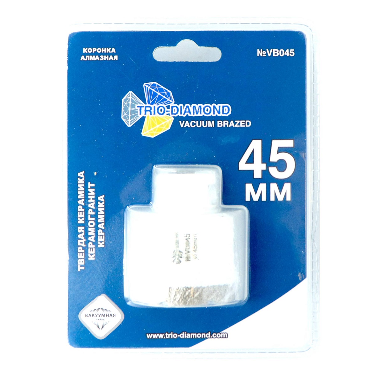 Trio-Diamond VB045, 45 мм — коронка в упаковке