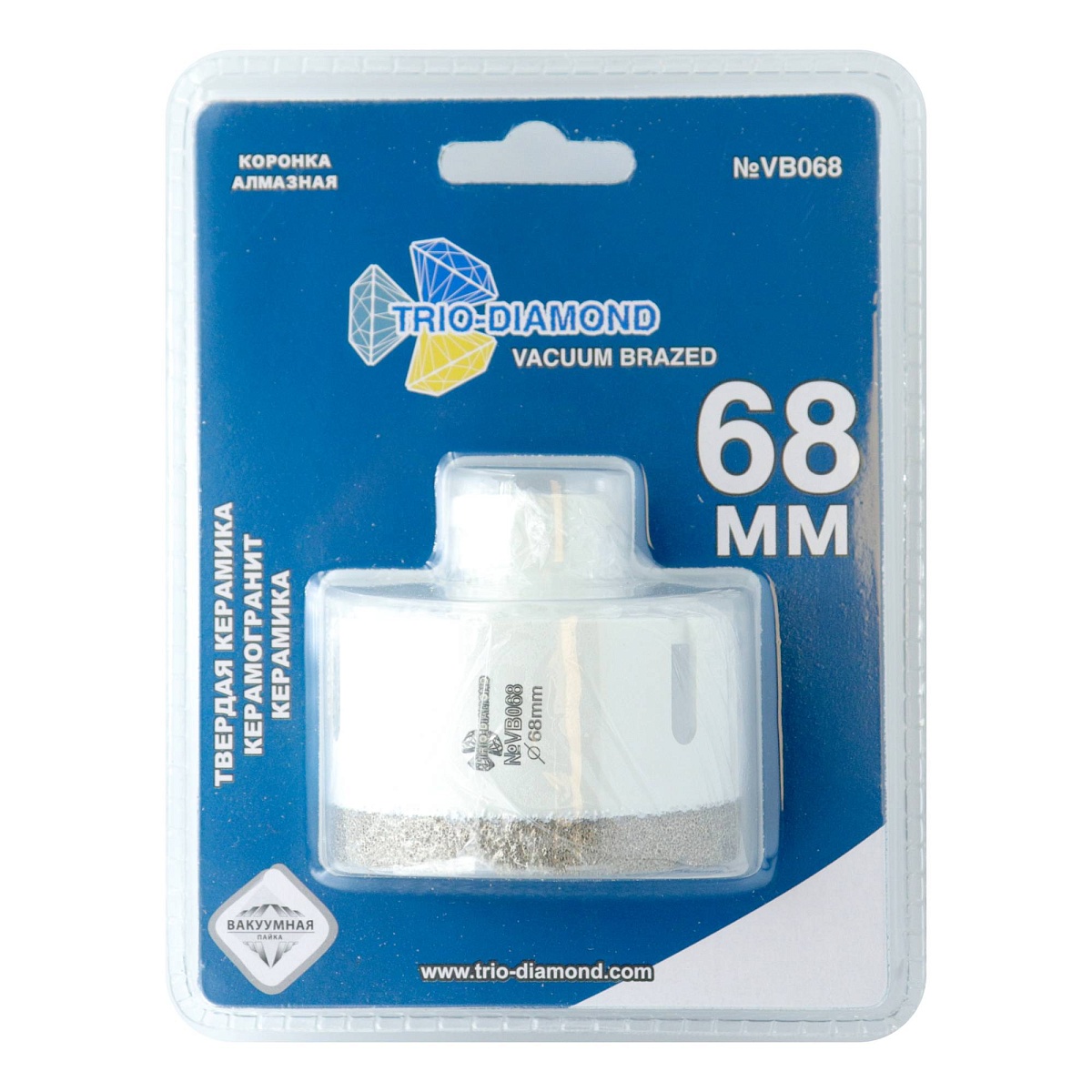 Trio-Diamond VB068, 68 мм — коронка в упаковке