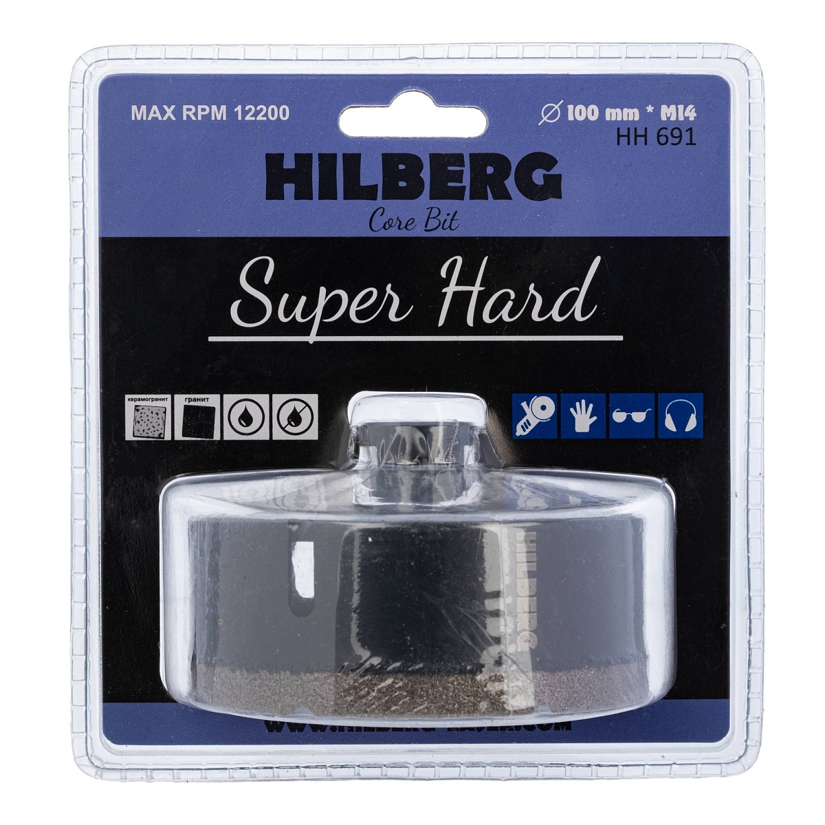 Hilberg HH691, 100 мм — коронка в упаковке