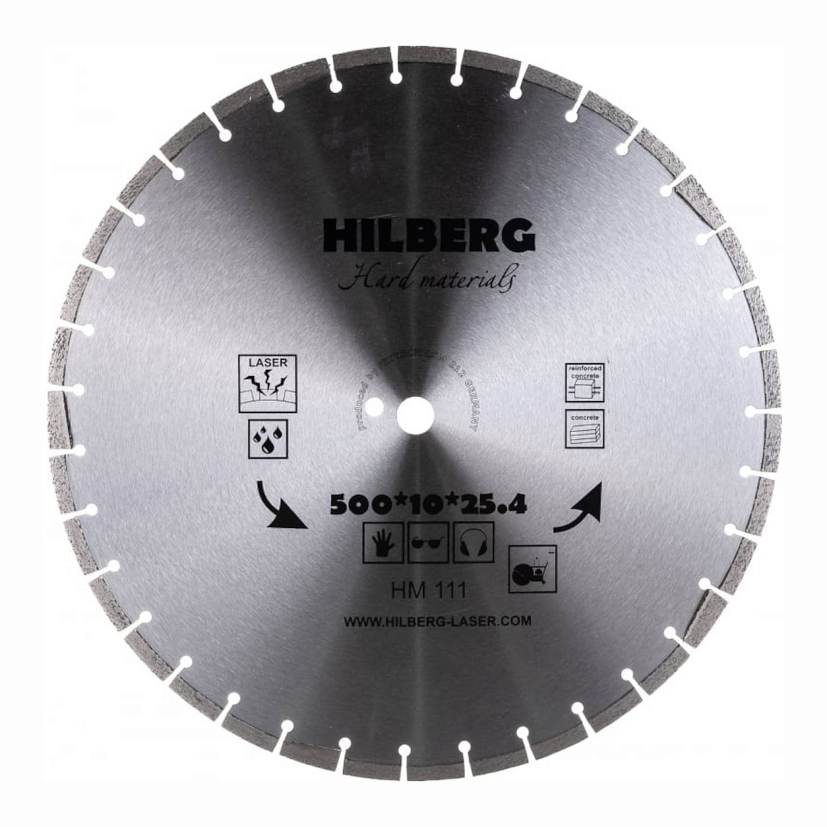 Алмазный диск Hilberg Hard Materials Laser 500 × 25,4 мм, HM111 — основной вид